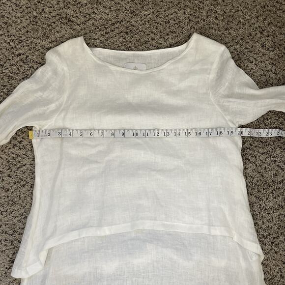 Crown Linen Designs White Audrey Tunic Blouse Layered Gauze Artsy Lagenlook XS - Picture 7 of 8